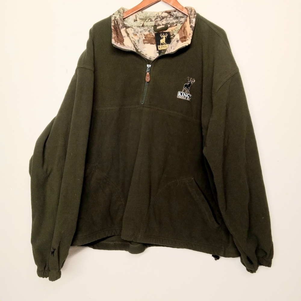 King’s Outdoor World Camo Fleece Pull over Hunting shirt XXL